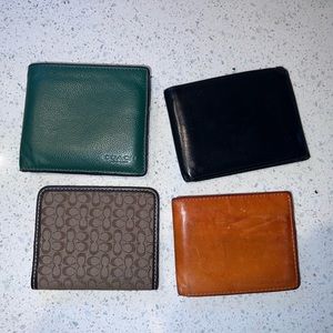 Bundle of Men’s Coach Wallets - Variety of Colors - Selling All Together